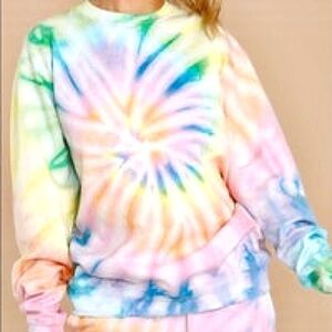 🌈Like New-Dreamsicle Tie Dyed Crewneck Sweatshirt (M)🌈